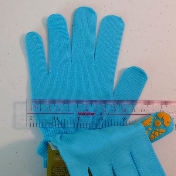 Made in Japan_Blue & Yellow Lady Nylon Gloves - Picture 4 of 5